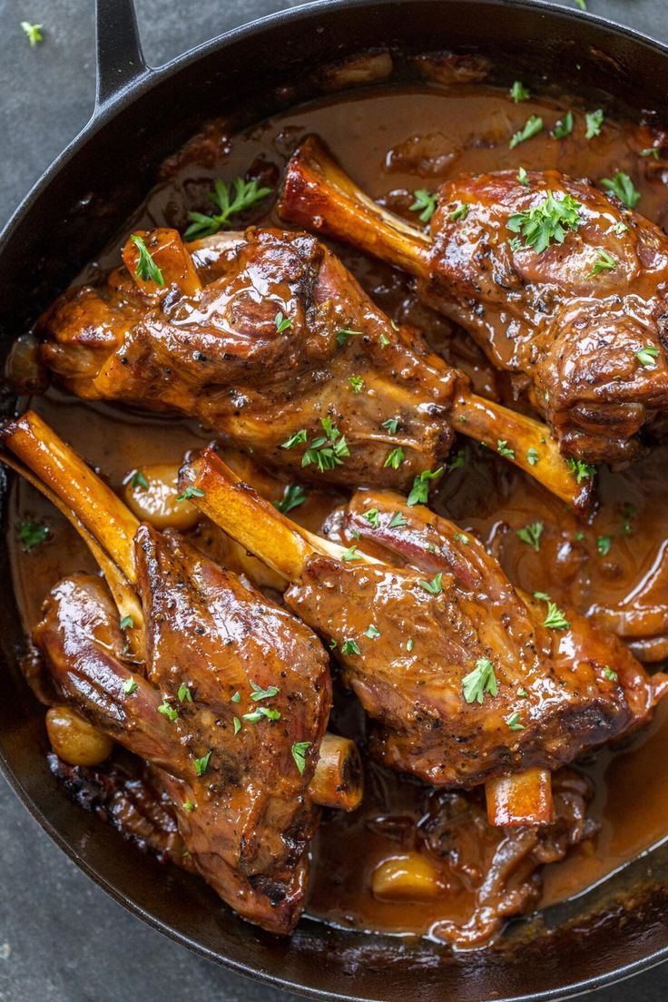 Delicious stout-braised lamb shanks, slow-cooked to perfection with rich flavors of beer, herbs, and veggies. Perfect for a hearty, comforting meal