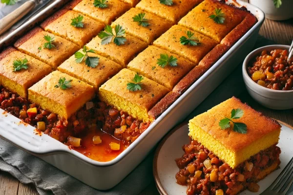 Sloppy Joe Cornbread Casserole