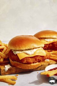 Enjoy a homemade version of the classic McDonald's Filet-o-Fish Sandwich! Crispy fish fillets, tangy tartar sauce, and soft buns make this