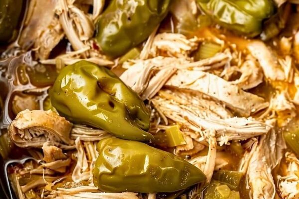 Discover tender Mississippi Chicken made easy in a slow cooker, featuring savory ranch, au jus, and pepperoncini for a delicious Southern meal