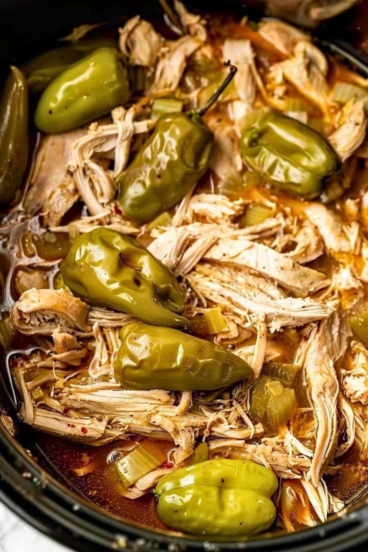 Discover tender Mississippi Chicken made easy in a slow cooker, featuring savory ranch, au jus, and pepperoncini for a delicious Southern meal