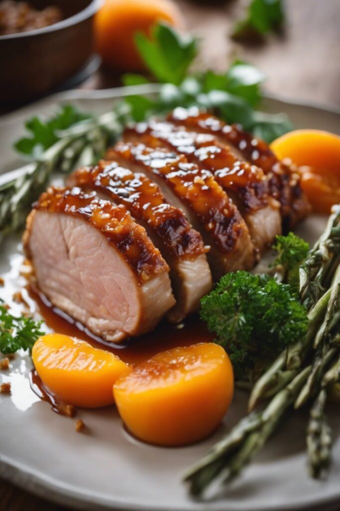 Savor this easy Roasted Pork Loin with a honey-Dijon glaze. Perfectly juicy and flavorful, it's ideal for any occasion. Elevate your dinner tonight