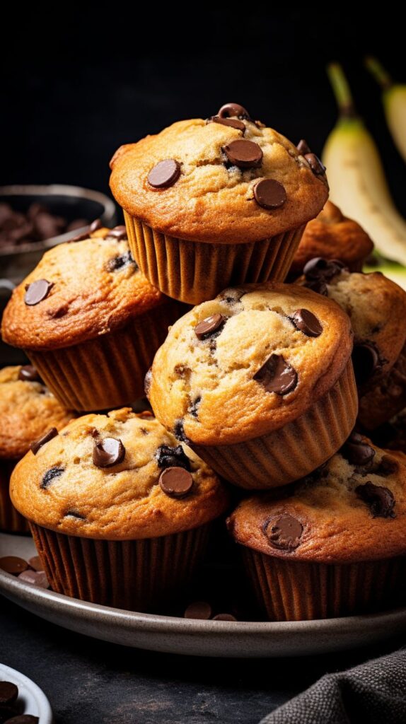 "Discover how to cook deliciously moist Banana Chocolate Chip Muffins with this easy recipe. Perfect for breakfast or a sweet snack any time!"